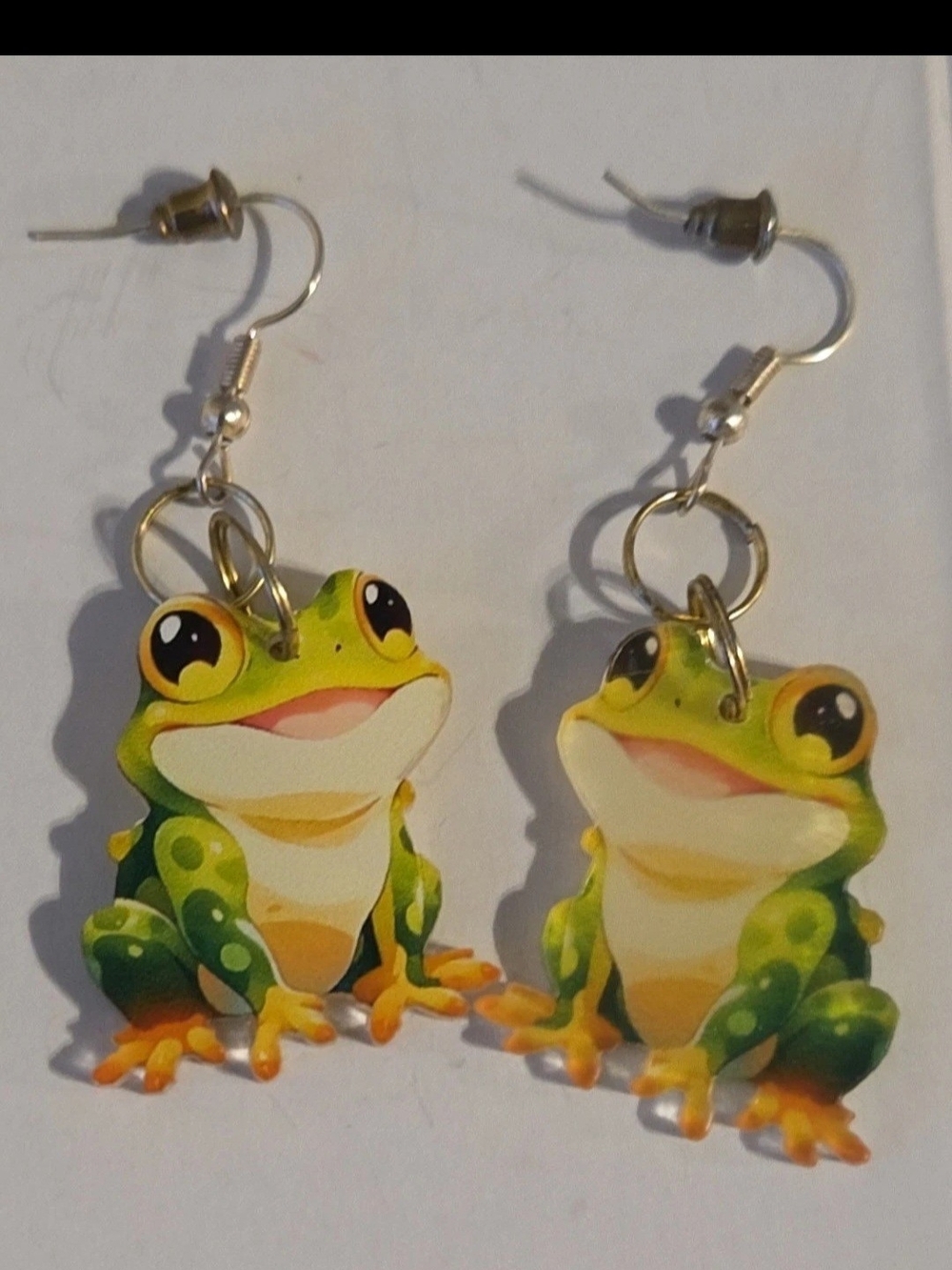 Cute Frog Acrylic Double-sided Dangle Earrings